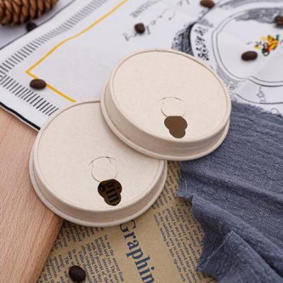 White& natural color paper drinking cup lid