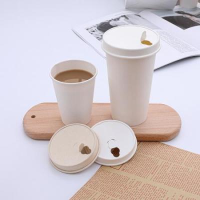 Custom design bamboo pulp paper lids for cups