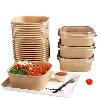 kraft compostable square paper bowl suppliers
