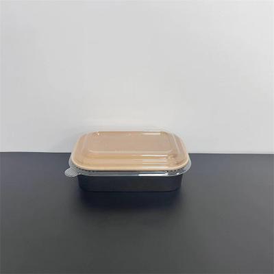 Custom hot food microwaveable rectangular paper bowl