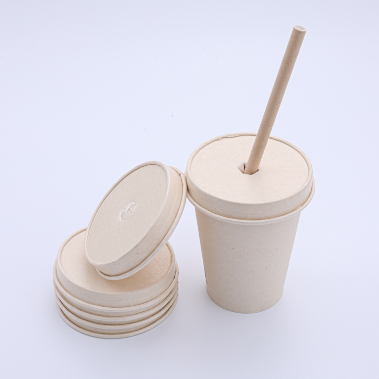 PLA-coated biodegradable paper cup lid