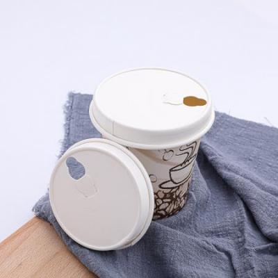 Compostable disposable paper coffee cup lid