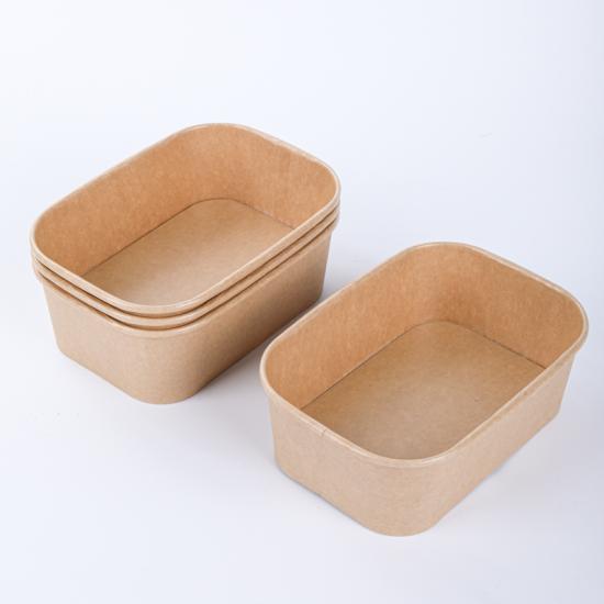 Rectangular/Square Printed Frozen Paper Ice Cream Containers with