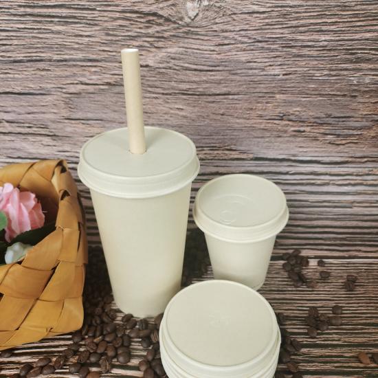 Hot coffee paper cups with lids