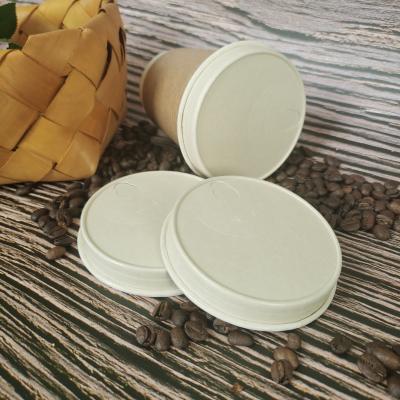 Plastic-free bagasse paper cup lids