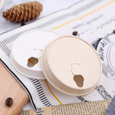 Ecofriendly bamboo fiber paper lids for hot cups