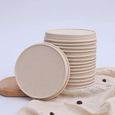 Disposable compostable soup cup lid