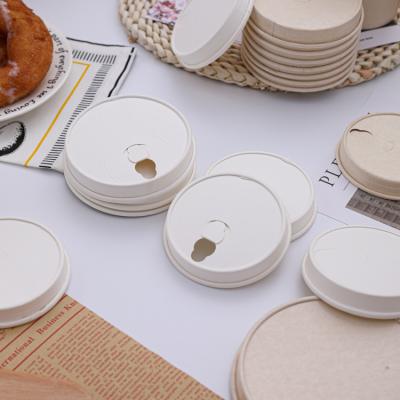 Plastic free paper lids for hot drink coffee cups