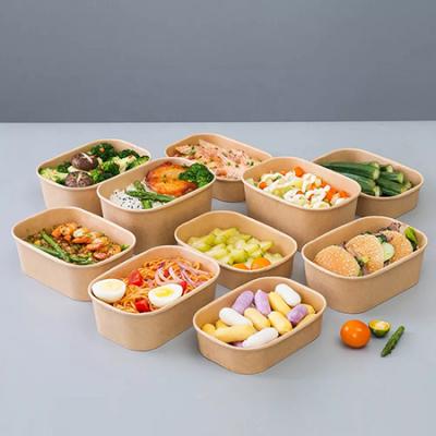 Different size 100% Compostable Rectangular Paper bowl