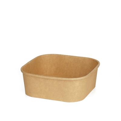 Different size multiple color square paper bowl with lid