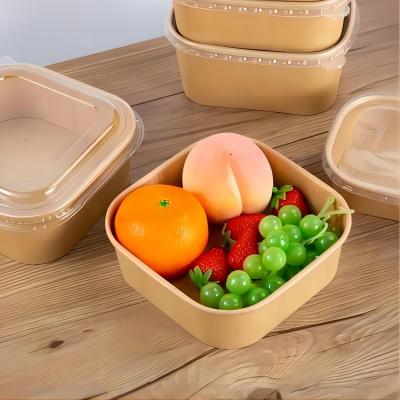 Food Grade 750ml Kraft Paper Lunch Box Takeaway Take out Bento Food Box  Disposable Food Packaging Containers Noodle Salad Bowl Soup Bowl - China  Soup Bowl and Salad Bowl price