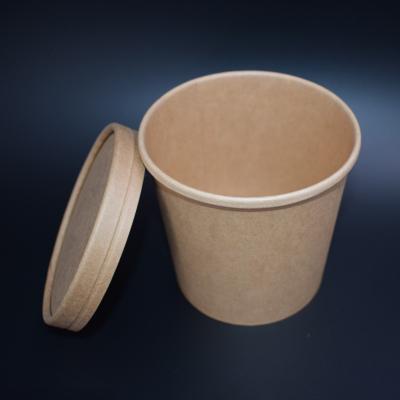 Disposable recyclable paper soup bowl