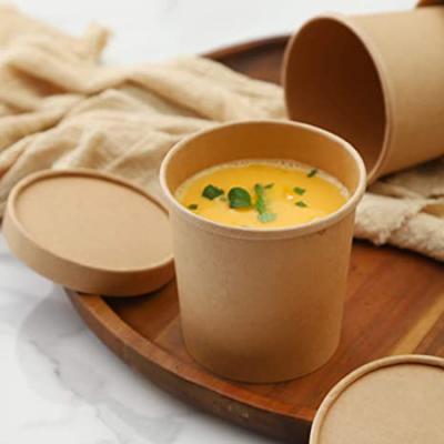 Disposable eco-friendly paper soup bowl