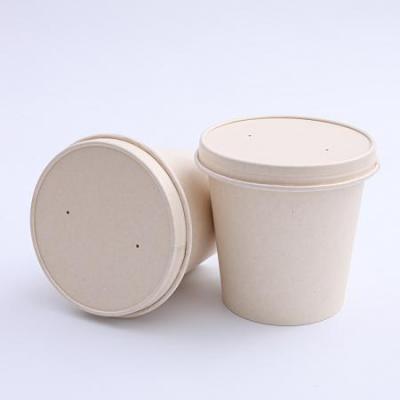 Compostable Disposable Kraft Paper Soup Bowl