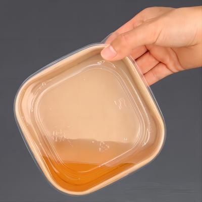 Disposable eco-friendly square salad paper bowl