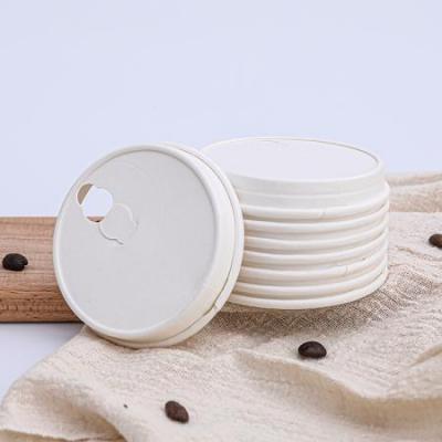 Disposable eco-friendly paper coffee cup lid